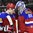 COLOGNE, GERMANY - MAY 21: Russia's Dmitri Orlov #81 and Andrei Vasilevski #88 celebrate after a 5-3 win over team Finland during bronze medal game action at the 2017 IIHF Ice Hockey World Championship. (Photo by Matt Zambonin/HHOF-IIHF Images)